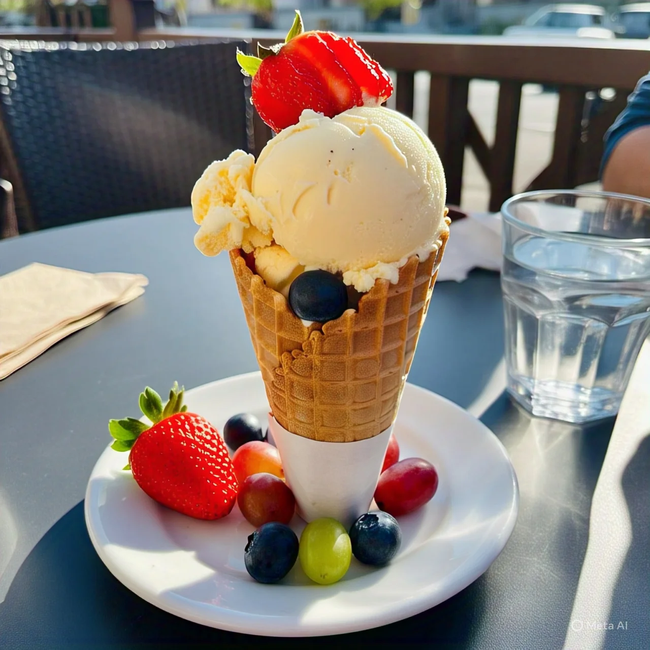 Frutas a la crema